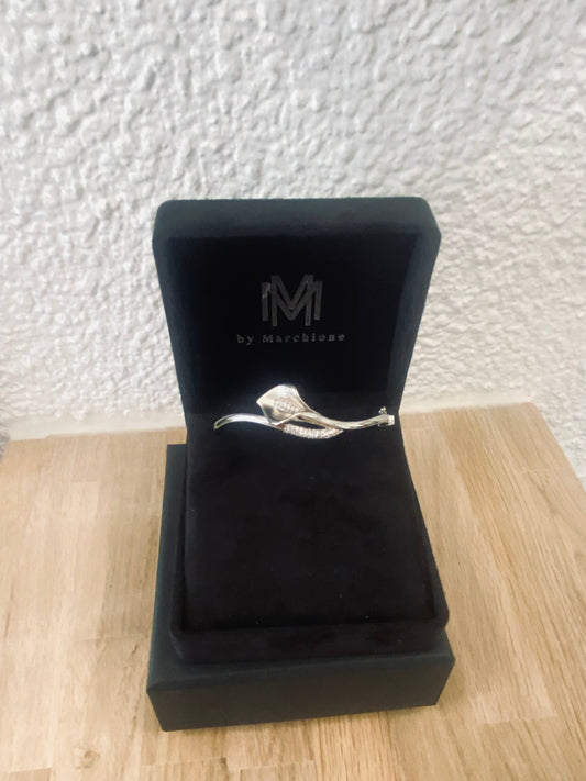 Bracelet rigide fleur de calla
