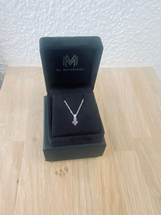 Collier Solitaire Améthyste